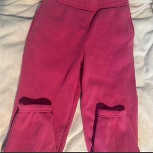 Theory Women's Pink Track Pants